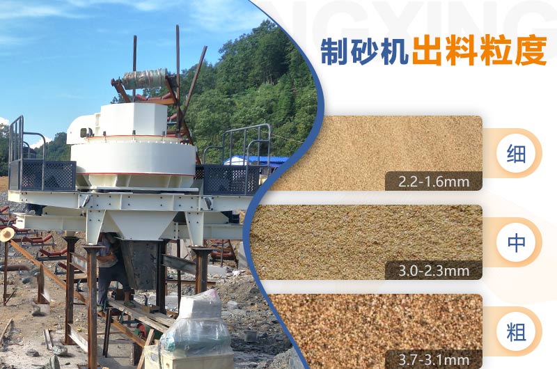 紅星機器HVI制砂機的粗、中、細粒度范圍